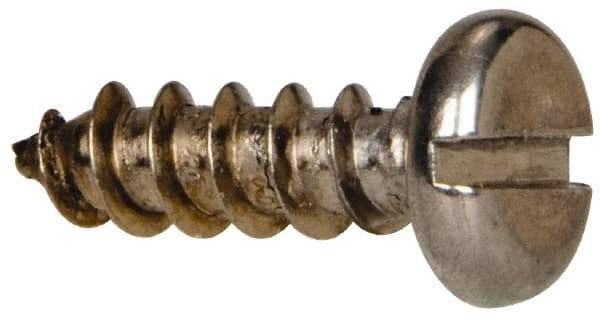 Value Collection - #10 Pan Head Slotted Sheet Metal Screw - Stainless Steel, 5/8" Length Under Head, Grade 316 - Industrial Tool & Supply