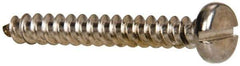 Value Collection - #10 Pan Head Slotted Sheet Metal Screw - Stainless Steel, 1-1/2" Length Under Head, Grade 316 - Industrial Tool & Supply