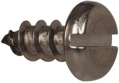 Value Collection - #12 Pan Head Slotted Sheet Metal Screw - Stainless Steel, 1/2" Length Under Head, Grade 316 - Industrial Tool & Supply