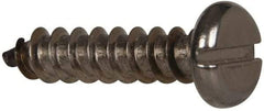 Value Collection - #12 Pan Head Slotted Sheet Metal Screw - Stainless Steel, 1" Length Under Head, Grade 316 - Industrial Tool & Supply