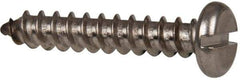 Value Collection - #12 Pan Head Slotted Sheet Metal Screw - Stainless Steel, 1-1/4" Length Under Head, Grade 316 - Industrial Tool & Supply