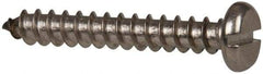 Value Collection - #12 Pan Head Slotted Sheet Metal Screw - Stainless Steel, 1-1/2" Length Under Head, Grade 316 - Industrial Tool & Supply