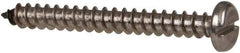 Value Collection - #12 Pan Head Slotted Sheet Metal Screw - Stainless Steel, 2" Length Under Head, Grade 316 - Industrial Tool & Supply