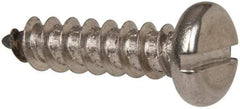 Value Collection - #14 Pan Head Slotted Sheet Metal Screw - Stainless Steel, 1" Length Under Head, Grade 316 - Industrial Tool & Supply
