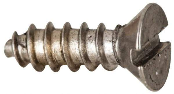Value Collection - #4 Flat Head Slotted Sheet Metal Screw - Stainless Steel, 3/8" OAL, Grade 316 - Industrial Tool & Supply