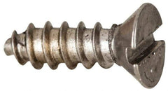 Value Collection - #4 Flat Head Slotted Sheet Metal Screw - Stainless Steel, 3/8" OAL, Grade 316 - Industrial Tool & Supply