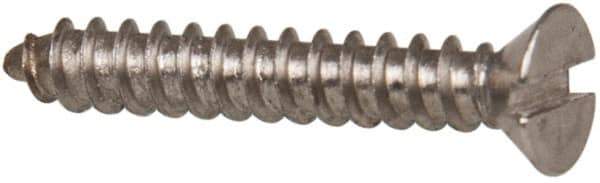 Value Collection - #4 Flat Head Slotted Sheet Metal Screw - Stainless Steel, 3/4" OAL, Grade 316 - Industrial Tool & Supply