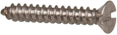 Value Collection - #4 Flat Head Slotted Sheet Metal Screw - Stainless Steel, 3/4" OAL, Grade 316 - Industrial Tool & Supply