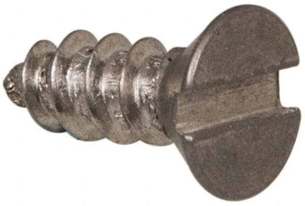 Value Collection - #6 Flat Head Slotted Sheet Metal Screw - Stainless Steel, 3/8" OAL, Grade 316 - Industrial Tool & Supply