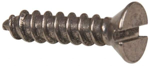 Value Collection - #6 Flat Head Slotted Sheet Metal Screw - Stainless Steel, 5/8" OAL, Grade 316 - Industrial Tool & Supply