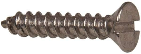 Value Collection - #6 Flat Head Slotted Sheet Metal Screw - Stainless Steel, 3/4" OAL, Grade 316 - Industrial Tool & Supply