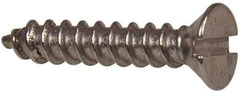 Value Collection - #6 Flat Head Slotted Sheet Metal Screw - Stainless Steel, 3/4" OAL, Grade 316 - Industrial Tool & Supply