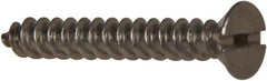 Value Collection - #6 Flat Head Slotted Sheet Metal Screw - Stainless Steel, 1" OAL, Grade 316 - Industrial Tool & Supply