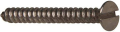 Value Collection - #6 Flat Head Slotted Sheet Metal Screw - Stainless Steel, 1-1/4" OAL, Grade 316 - Industrial Tool & Supply