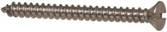 Value Collection - #6 Flat Head Slotted Sheet Metal Screw - Stainless Steel, 1-1/2" OAL, Grade 316 - Industrial Tool & Supply