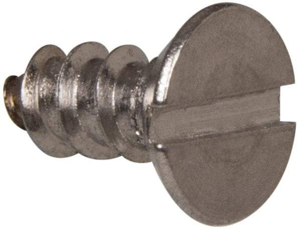 Value Collection - #8 Flat Head Slotted Sheet Metal Screw - Stainless Steel, 3/8" OAL, Grade 316 - Industrial Tool & Supply