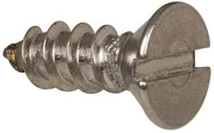 Value Collection - #8 Flat Head Slotted Sheet Metal Screw - Stainless Steel, 1/2" OAL, Grade 316 - Industrial Tool & Supply