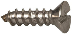 Value Collection - #8 Flat Head Slotted Sheet Metal Screw - Stainless Steel, 5/8" OAL, Grade 316 - Industrial Tool & Supply