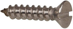 Value Collection - #8 Flat Head Slotted Sheet Metal Screw - Stainless Steel, 3/4" OAL, Grade 316 - Industrial Tool & Supply