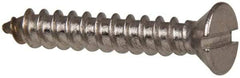 Value Collection - #8 Flat Head Slotted Sheet Metal Screw - Stainless Steel, 1" OAL, Grade 316 - Industrial Tool & Supply