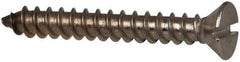 Value Collection - #8 Flat Head Slotted Sheet Metal Screw - Stainless Steel, 1-1/4" OAL, Grade 316 - Industrial Tool & Supply