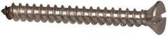 Value Collection - #8 Flat Head Slotted Sheet Metal Screw - Stainless Steel, 1-1/2" OAL, Grade 316 - Industrial Tool & Supply
