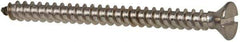 Value Collection - #8 Flat Head Slotted Sheet Metal Screw - Stainless Steel, 2" OAL, Grade 316 - Industrial Tool & Supply