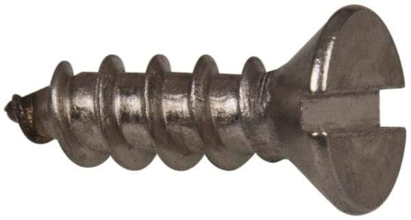Value Collection - #10 Flat Head Slotted Sheet Metal Screw - Stainless Steel, 5/8" OAL, Grade 316 - Industrial Tool & Supply