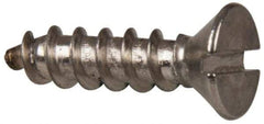 Value Collection - #10 Flat Head Slotted Sheet Metal Screw - Stainless Steel, 3/4" OAL, Grade 316 - Industrial Tool & Supply