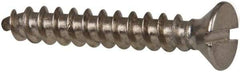 Value Collection - #10 Flat Head Slotted Sheet Metal Screw - Stainless Steel, 1-1/4" OAL, Grade 316 - Industrial Tool & Supply