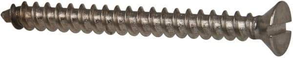 Value Collection - #10 Flat Head Slotted Sheet Metal Screw - Stainless Steel, 2" OAL, Grade 316 - Industrial Tool & Supply