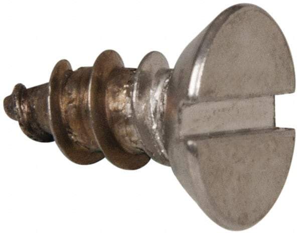 Value Collection - #12 Flat Head Slotted Sheet Metal Screw - Stainless Steel, 1/2" OAL, Grade 316 - Industrial Tool & Supply