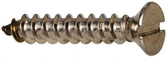 Value Collection - #12 Flat Head Slotted Sheet Metal Screw - Stainless Steel, 1-1/4" OAL, Grade 316 - Industrial Tool & Supply