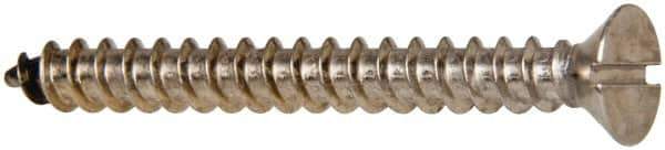 Value Collection - #12 Flat Head Slotted Sheet Metal Screw - Stainless Steel, 2" OAL, Grade 316 - Industrial Tool & Supply