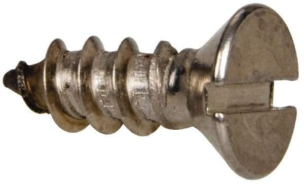 Value Collection - #14 Flat Head Slotted Sheet Metal Screw - Stainless Steel, 3/4" OAL, Grade 316 - Industrial Tool & Supply