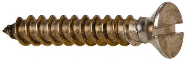 Value Collection - #14 Flat Head Slotted Sheet Metal Screw - Stainless Steel, 1-1/2" OAL, Grade 316 - Industrial Tool & Supply
