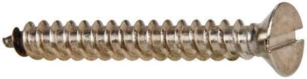 Value Collection - #14 Flat Head Slotted Sheet Metal Screw - Stainless Steel, 2" OAL, Grade 316 - Industrial Tool & Supply