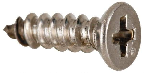 Value Collection - #8 Flat Head Phillips Sheet Metal Screw - Stainless Steel, 3/8" OAL, Grade 316 - Industrial Tool & Supply
