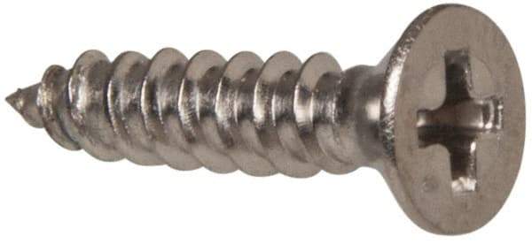 Value Collection - #4 Flat Head Phillips Sheet Metal Screw - Stainless Steel, 1/2" OAL, Grade 316 - Industrial Tool & Supply