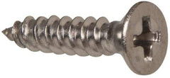 Value Collection - #4 Flat Head Phillips Sheet Metal Screw - Stainless Steel, 1/2" OAL, Grade 316 - Industrial Tool & Supply