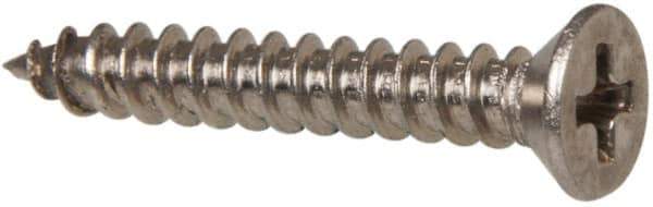 Value Collection - #4 Flat Head Phillips Sheet Metal Screw - Stainless Steel, 3/4" OAL, Grade 316 - Industrial Tool & Supply