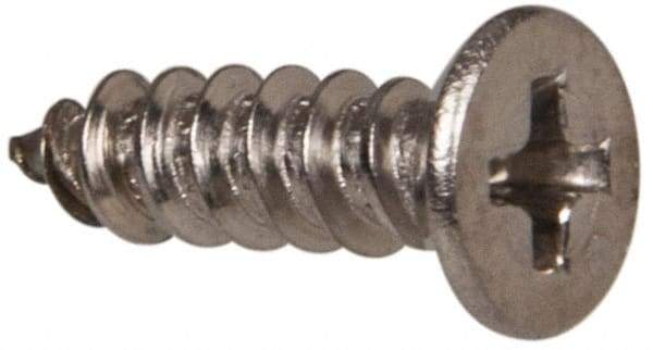 Value Collection - #6 Flat Head Phillips Sheet Metal Screw - Stainless Steel, 3/8" OAL, Grade 316 - Industrial Tool & Supply