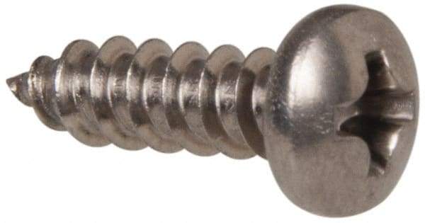 Value Collection - #6 Flat Head Phillips Sheet Metal Screw - Stainless Steel, 1/2" OAL, Grade 316 - Industrial Tool & Supply