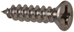 Value Collection - #6 Flat Head Phillips Sheet Metal Screw - Stainless Steel, 5/8" OAL, Grade 316 - Industrial Tool & Supply