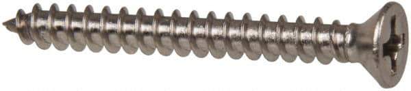 Value Collection - #6 Flat Head Phillips Sheet Metal Screw - Stainless Steel, 1-1/4" OAL, Grade 316 - Industrial Tool & Supply