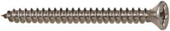 Value Collection - #6 Flat Head Phillips Sheet Metal Screw - Stainless Steel, 1-1/2" OAL, Grade 316 - Industrial Tool & Supply