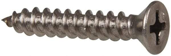 Value Collection - #8 Flat Head Phillips Sheet Metal Screw - Stainless Steel, 1" OAL, Grade 316 - Industrial Tool & Supply