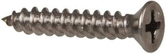 Value Collection - #8 Flat Head Phillips Sheet Metal Screw - Stainless Steel, 1" OAL, Grade 316 - Industrial Tool & Supply