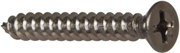 Value Collection - #8 Flat Head Phillips Sheet Metal Screw - Stainless Steel, 1-1/4" OAL, Grade 316 - Industrial Tool & Supply