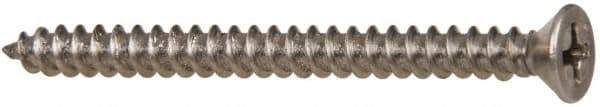 Value Collection - #8 Flat Head Phillips Sheet Metal Screw - Stainless Steel, 2" OAL, Grade 316 - Industrial Tool & Supply